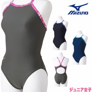 ミズノ MIZUNO 競泳水着 ジュニア女子 練習用 エクサースーツ ミディアムカット EXER SUITS U-Fit 競泳練習水着 2024年春夏モデル N2MAB4