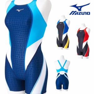 ミズノ MIZUNO 競泳水着 レディース 練習用 エクサースーツ ミディアムハーフスーツ EXER SUITS U-Fit 競泳練習水着 2024年春夏モデル N2