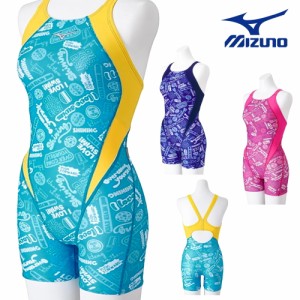 ミズノ MIZUNO 競泳水着 レディース 練習用 エクサースーツ ミディアムハーフスーツ EXER SUITS U-Fit 競泳練習水着 2024年春夏モデル N2