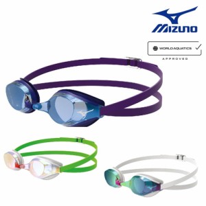 クーポン配布中 ミズノ MIZUNO 水泳 限定レーシングゴーグル アクセルアイ ミラーレンズ クッション一体成型 WORLD AQUATICS承認モデル f