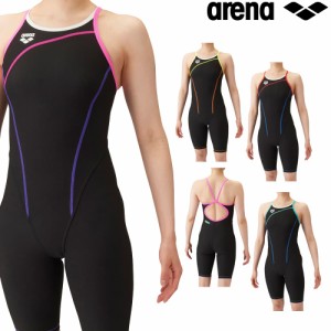 アリーナ ARENA 競泳水着 練習用水着 レディース トレーニングハーフスパッツ オープンバック オールインワン タフスキンT2E 競泳練習水