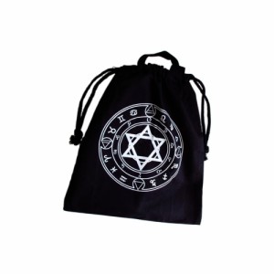 魔法陣 手提げ袋 バッグ 35cm×30cm ゴシック 巾着袋 五芒星 ペンタグラム 魔法 魔術 ハンドバッグ