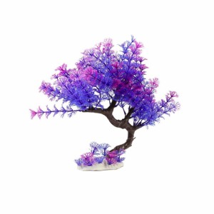 アクアリウム 水槽 オブジェ 幻想的 オーナメント 美しい 綺麗 紫 人工水草 パープル 人工水草 水草 観葉 植物 水槽用 置き物 木 造花 幻