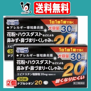 【第2類医薬品】★ナブルシオン20 30錠 ×2個セット【シオノケミカル】眠くなりにくいアレルギー専用鼻炎薬 花粉・ハウスダストなどによ