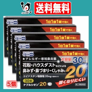 【第2類医薬品】★ナブルシオン20 30錠 ×5個セット【シオノケミカル】眠くなりにくいアレルギー専用鼻炎薬 花粉・ハウスダストなどによ