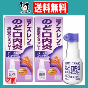 【第3類医薬品】パープルショット 30mL ×2個セット【白金製薬】のど・口内炎 消炎のどスプレー 水溶性アズレン配合