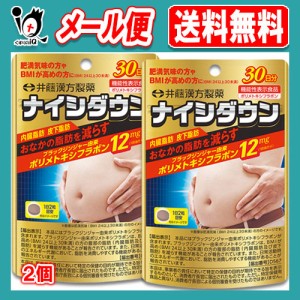 【機能性表示食品】ナイシダウン 60粒(30日分)×2個セット 【井藤漢方製薬】お腹の脂肪を減らすブラックジンジャー由来ポリメトキシフラ