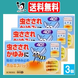 【第2類医薬品】★ホルキスパッチ 40枚×3個セット【テイコクファルマケア】貼るかゆみ止め 虫さされ、かゆみ、しもやけ等かゆいところに