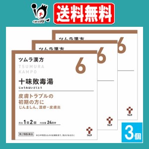 【第2類医薬品】ツムラ漢方十味敗毒湯エキス顆粒 48包(24日分)×3個セット【ツムラ】皮膚トラブルの初期の方に じゅうみはいどくとう じ