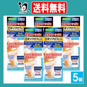 【第2類医薬品】★ロキエフェクトLXローションα 25g×5個セット【大石膏盛堂】首筋・肩・ひざに つらい痛みの元に直接効く！ ロキソプロ