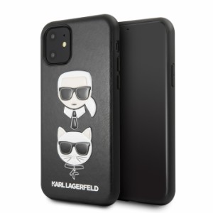 カール・ラガーフェルド iPhone 11 ケース PC+TPU+PU 背面 カバー アイフォン iPhone11