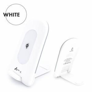 スタンド＆フラット急速充電3WAY ワイヤレス充電WH ホワイト iPhone スマートフォン スマホ