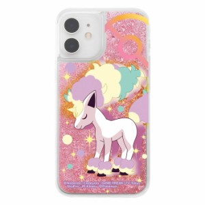 iPhone12 mini ポケモン カバー ケース 耐衝撃 衝撃に強い 保護 ラメ入り グリッター キラキラ ラメ動く 液体 可愛い かわいい おしゃれ 