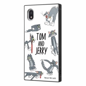 Xperia Ace III ケース SO-53C SOG08 カバー トムとジェリー 耐衝撃 キャラクター ハード ソフト スマホケース スクエア KAKU トム＆ジェ