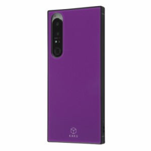 Xperia 1 IV ケース SOG06 SO-51C カバー 耐衝撃 ハードケース ソフトケース スマホケース 無地 シンプル スクエア KAKU パープル