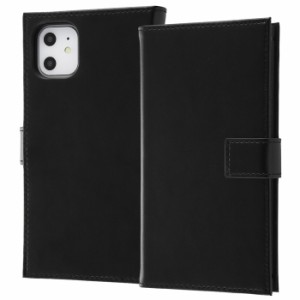 iPhone11 カバー ケース 手帳型 レザー 本革 保護 シンプル カード入れ ポケット付き 収納 スマホケース アイフォン かっこいい ブラック