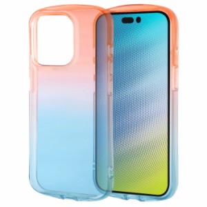 iPhone 15 Pro ケース グラデーション レッド ブルー クリア iPhone15Pro 15Pro 15プロ TPU 耐衝撃 カバー ソフト ソフトケース スマホカ