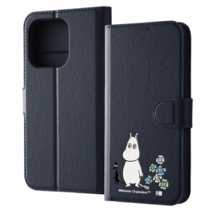 iPhone 15 Pro ケース ムーミン Moomin ブルー 手帳型 iPhone15Pro アイフォン15プロ レザー シンプル カバー ソフト ハード スマホカバ