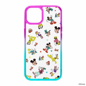 iPhone15 グラデーションハイブリッドケース ディズニー ミッキー iPhoneケース かわいい おしゃれ ミッキーマウス ケース カバー TPU ス