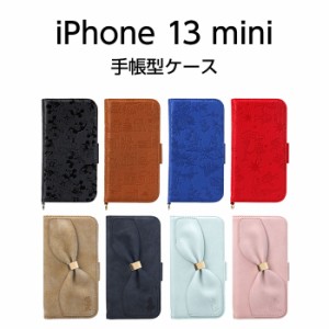 iPhone13mini ケース ディズニー 5.4inch フリップカバー ミッキーマウス アイフォン13mini カバー