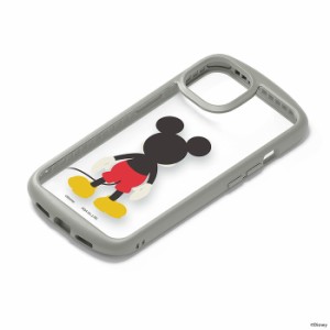 iPhone14Plus iPhone 14 Plus ケース カバー 耐衝撃 保護 ソフト ソフトケース Disney ディズニー ミッキー グレー クリア 透明 ストラッ