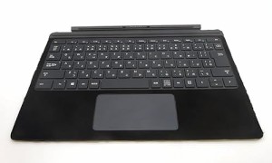 【動作保証付、中古品】Surface Pro 3 4 5 6 7 対応純正キーボード 1725 黒 新品スウェード保護シート付 FMM-00019