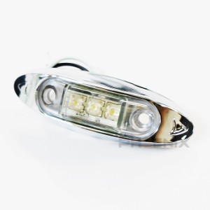 LED サイド マーカー ランプ ライト 1個 DC12V 24V クリア 白色発光 牽引車 トレーラー 特殊 小型車 路肩 車幅 車高 補助 トラック