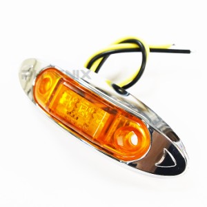 LED サイド マーカー ランプ ライト 1個 DC12V 24V 黄発光 牽引車 バス トレーラー 特殊 小型車 路肩 車幅 車高 補助 トラック