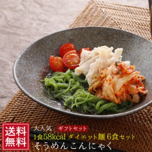 そうめんこんにゃく ギフトセット 6食入 蒟蒻 素麺 ソーメン つゆ付 そうめん 送料無料 料理 こんにゃく麺 ヌードル ダイエット ギフト 