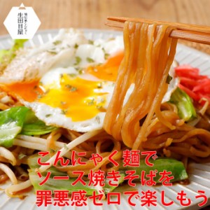 こんにゃく麺 こんにゃく ソース 焼きそば ソース味 こんにゃくやきそば 2食 ネコポス 蒟蒻 低糖質 糖質オフ 簡単調理 健康食品 父の日