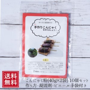 ギフト こんにゃく粉 80g×10袋セット メール便 作り方レシピ付き 国産 ダイエット 食品 通販 対応 料理 コンニャク粉 食品 食事 蒟蒻 コ