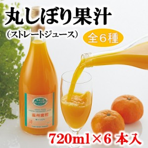 希望の島 丸しぼり果汁 720ml 6本 みかんジュース オレンジジュース 無添加 ストレート 果汁100% 愛媛 中島産
