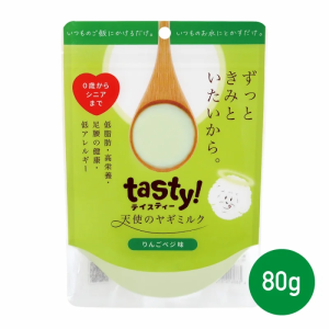 【送料無料】tasty!天使のヤギミルク りんごベジ味 80g　※ゆうパケットにてポスト投函いたします。運送状況・天候状況により遅れる場合