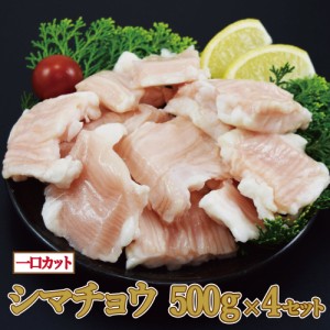 シマチョウ 約2kg前後 (約500g前後×4袋) タレ無　焼肉 BBQ 焼くだけ簡単　ホルモン　脂　キャンプ飯　牛肉　肉　お好みの味付けで　塩コ