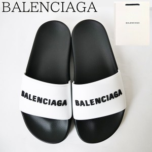 【送料無料】【新品■正規品■ギフト包装無料】BALENCIAGA バレンシアガ ロゴ スライドサンダル 565547W1S87 9010 メンズ 男性 ギフト プ