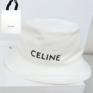 【ギフト包装無料】【新品■正規品■送料無料■】CELINE セリーヌ バケットハット　968P 2AU5B 010W ショップ袋付き ギフト プレゼント 