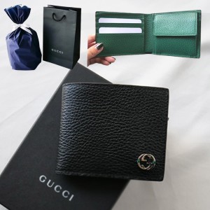 【新品■正規品■送料無料■ギフト包装無料】GUCCI グッチ レザー折りたたみ財布 ウォレット 610466 CA02N 1080 メンズ 男性ギフト プレ