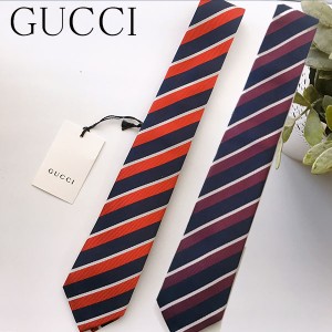 【新品■正規品■送料無料■ギフト包装無料】GUCCI◆グッチ　ブルーレッドストライプネクタイ 就職 入学 成人 箱付き ギフト プレゼント 