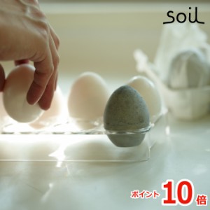 【ポイント10倍】soil ソイル ドライングエッグ 1個 | 日本製 珪藻土 吸水 吸湿 乾燥剤 除湿剤 消臭 速乾 食品用 冷蔵庫 卵 たまご エッ