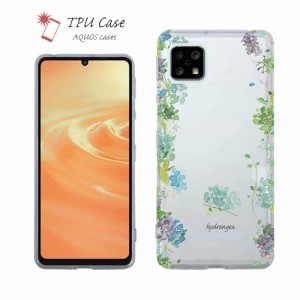 AQUOS sense アクオス センス7 ソフトケース 花柄 クリアケース スマホケース TPU AQUOS sense8 R8 Pro sense7 plus sense6 sense4 plus 