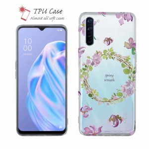 Android ソフトケース 花柄 クリアケース スマホケース TPU OPPO Reno5 A OPPO Reno3 A Android One S8 ケース Libero S10 Axon らくらく