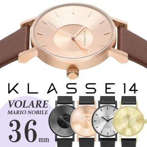 KLASSE14 クラス14 クラッセ 腕時計 VOLARE レザーベルト 36mm うでどけい ＫＬＡＳＳＥ14 Mario Nobile ブラック ゴールド ローズゴール