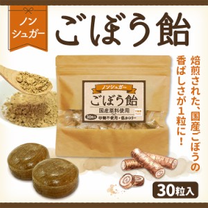 シュガーレス  ごぼう飴 30粒　送料無料 お菓子 ゴボウ ノンシュガー のど飴 のどあめ