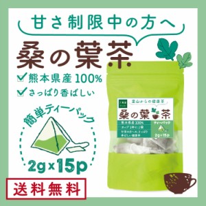 桑の葉茶 ティーパック ２ｇ×15袋 国産 桑茶 効能 青汁 くわ茶 糖質 無農薬 栽培 熊本県産 カフェインレス 送料無料 