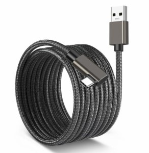 USB C to USB A L字型 3M  Link変換ケーブル 高速データ転送 5V/3A USB 3.1 Type C Cableケーブル VRヘッドセット ゲーミングPC等に適用