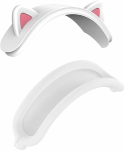 ヘッドバンドカバー + 猫耳 Apple AirPods Max対応 シリコン ヘッドバンドプロテクター コンフォートクッション トップパッドプロテクタ