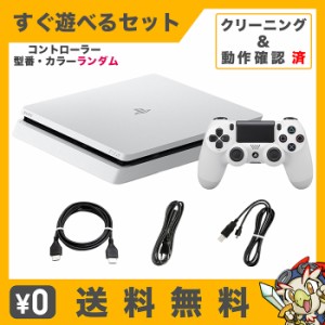 PS4 グレイシャー・ホワイト 1TB (CUH-2100BB02) 本体 すぐ遊べるセット ランダムコントローラー【中古】