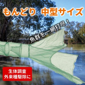 400円OFF先着クーポン★8日23:59迄★ 捕獲網 仕掛け網 魚捕り 中型 もんどり 魚 捕獲器 漁 外来種 外来魚 駆除 カゴ網 鮎網 釣り 200cm×