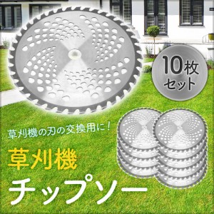  【 10枚セット 】 チップソー 草刈り機 替え刃 40枚刃 交換用 255mm 25.5cm 草刈機 電動草刈り機 金属刃 部品 チップ パーツ 