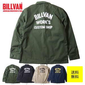 BILLVAN WORKS コーチジャケット メンズ ビルバン アメリカンワーク コーチジャケット アメカジ ワークス アウトドア 裏地付き